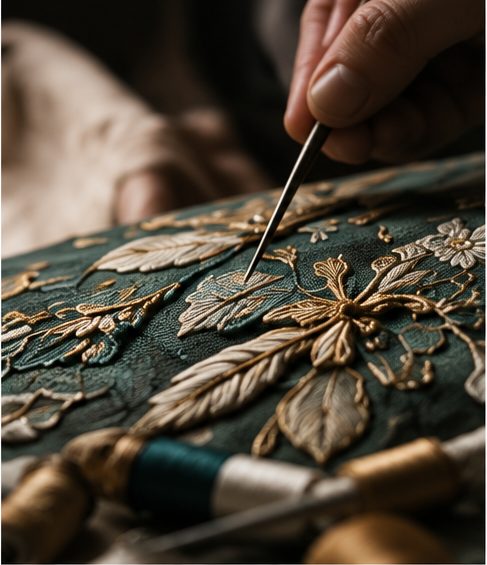 Embroidered Wallpaper