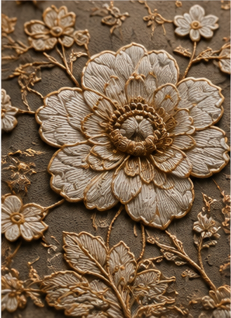 Embroidered floral detail